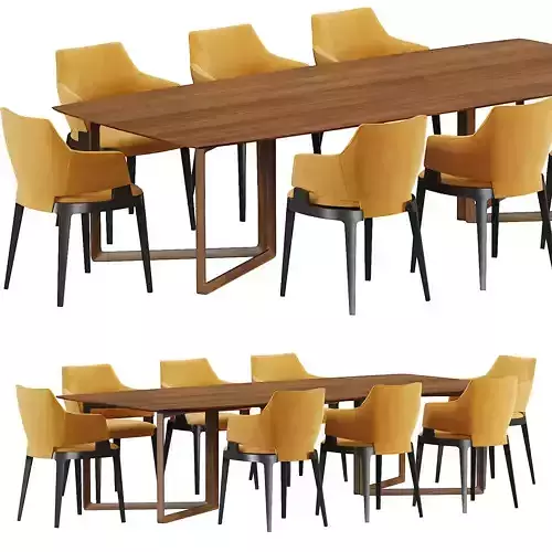 Potocco Velis chair Opus table table