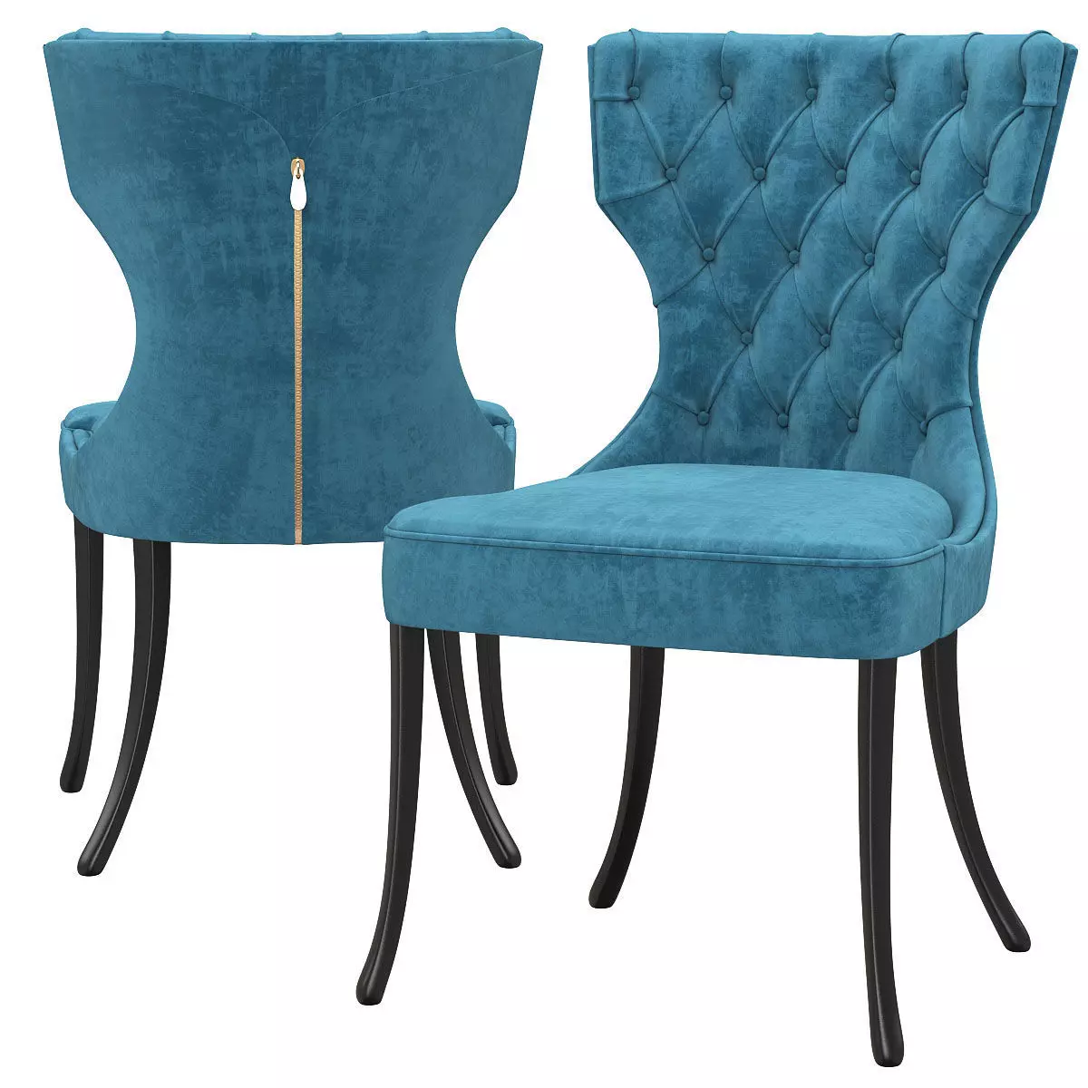 vittoria frigerio adda capitonne chair 3d model Low-poly 3D model