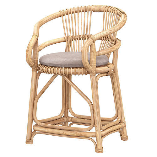 BOARD CHAIR WITH ROTAN 3d model Low-poly 3D model 4