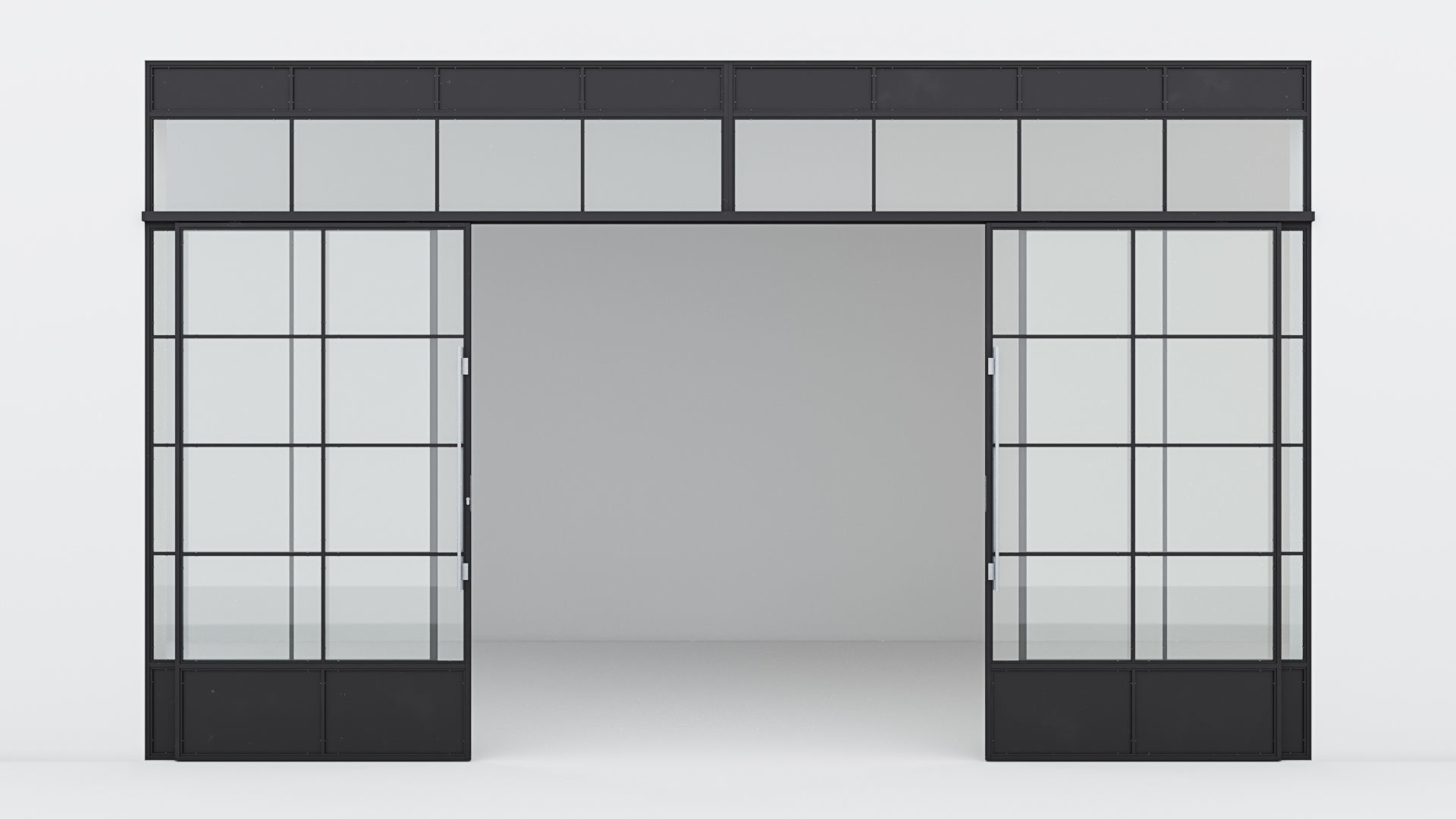 Aluminium door 12 3D model_2