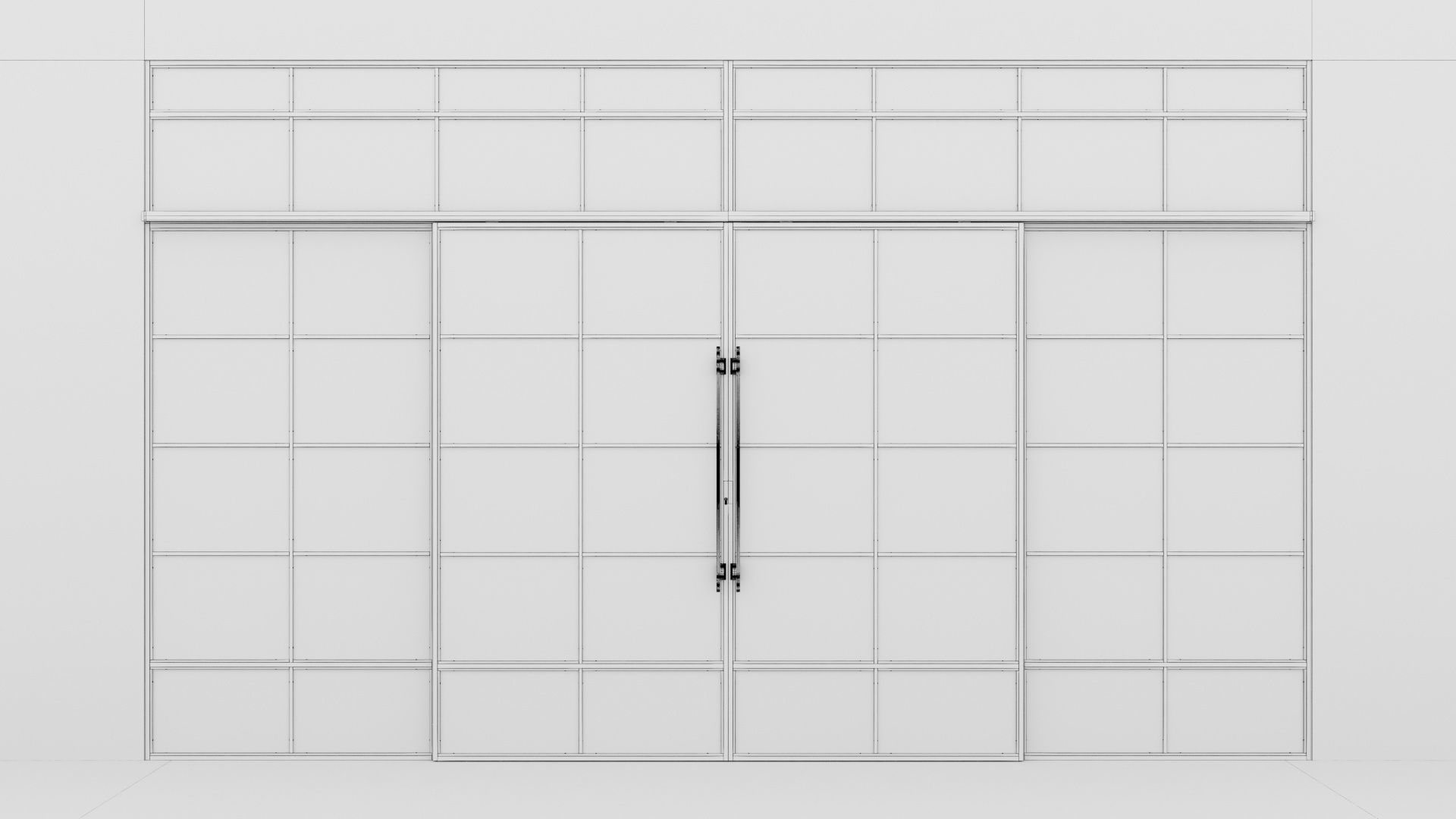 Aluminium door 12 3D model_4