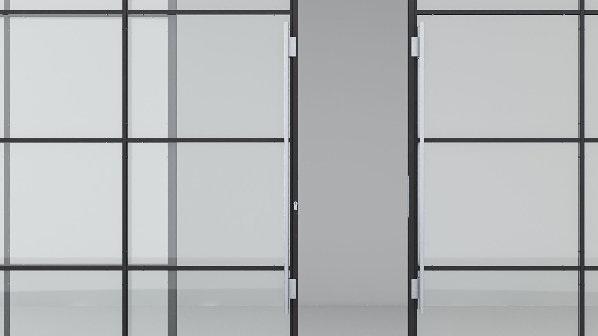 Aluminium door 12 3D model_3