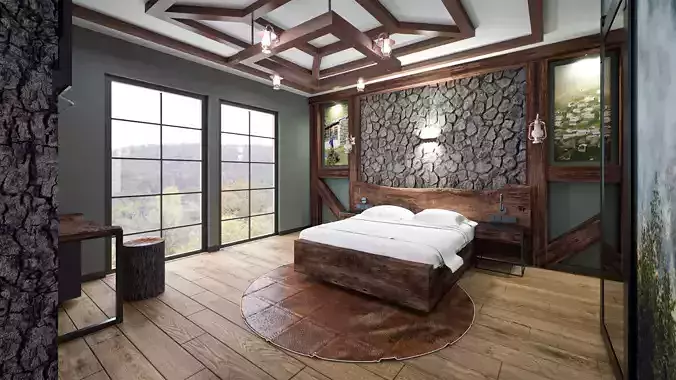 Hotel Room 3dsmax and V-ray 