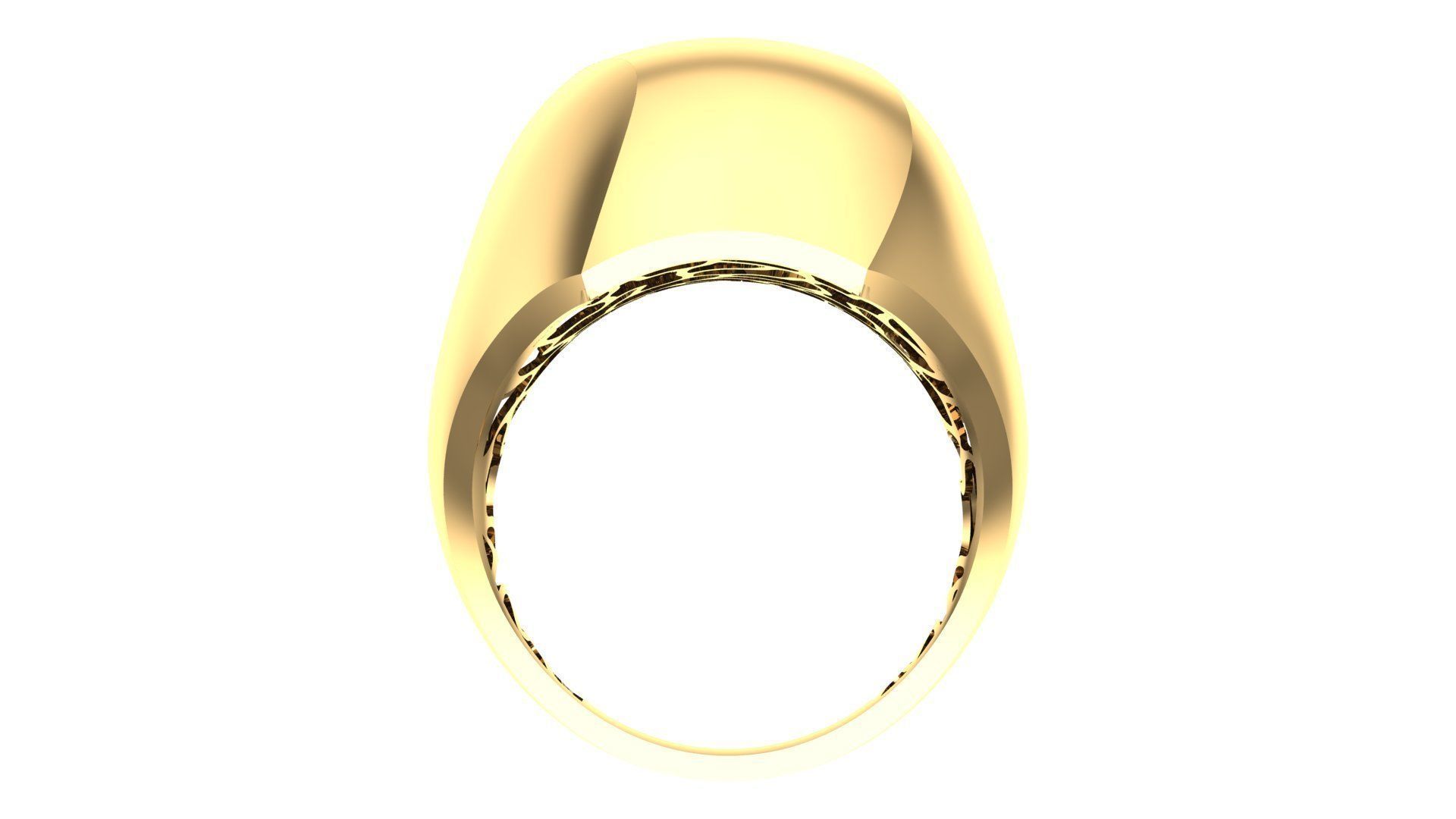 POLISHED FUSION RING-R14- 3D print model_12