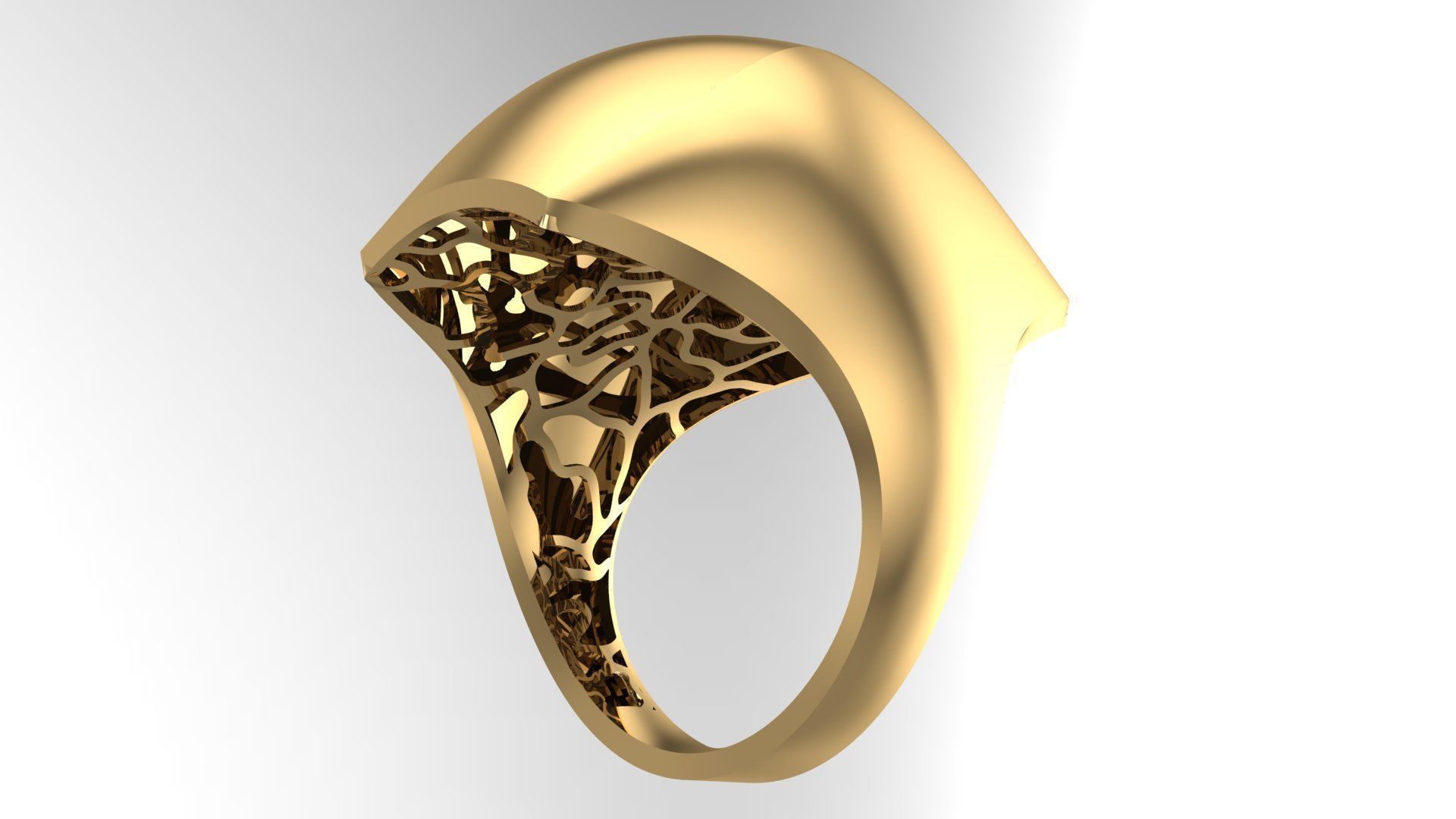 POLISHED FUSION RING-R14- 3D print model_13