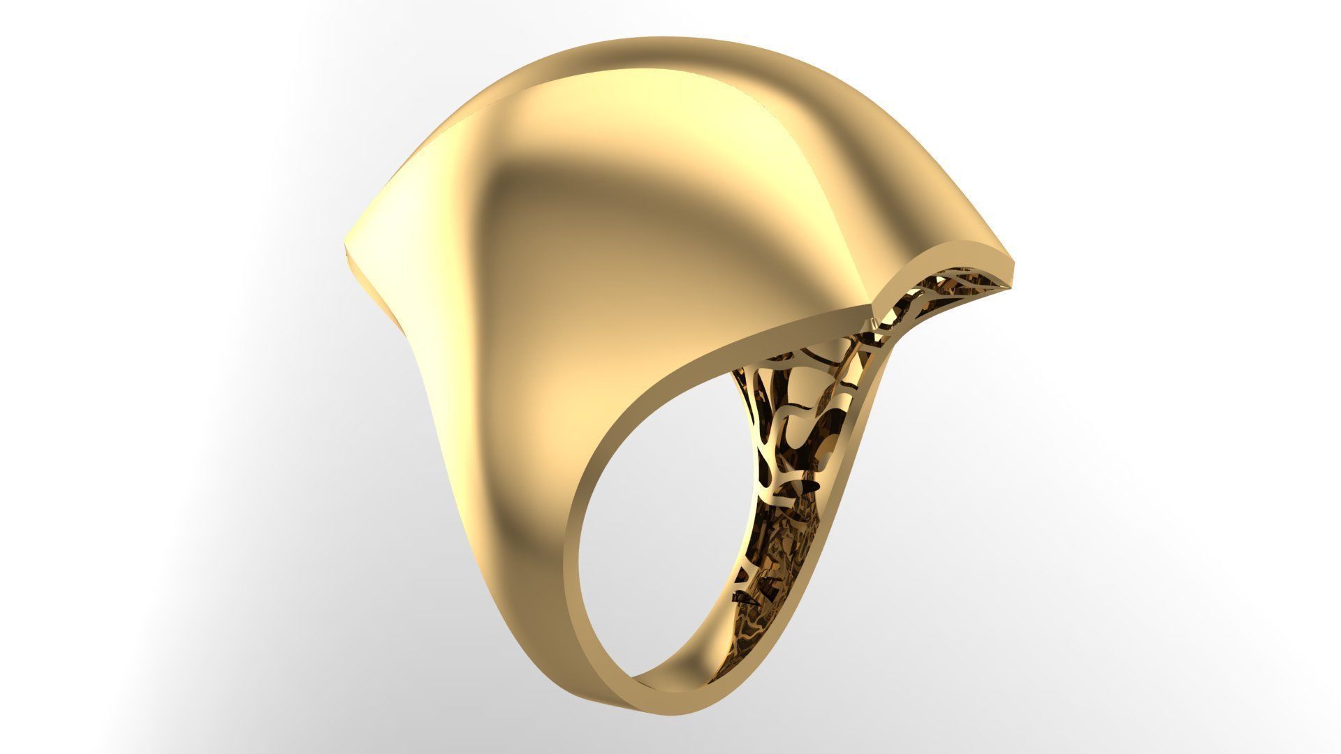 POLISHED FUSION RING-R14- 3D print model_18
