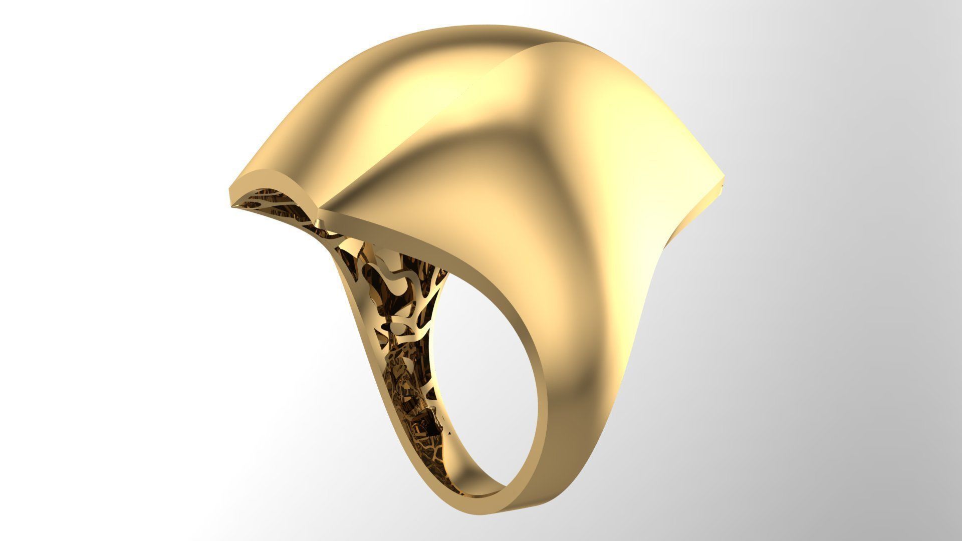 POLISHED FUSION RING-R14- 3D print model_11