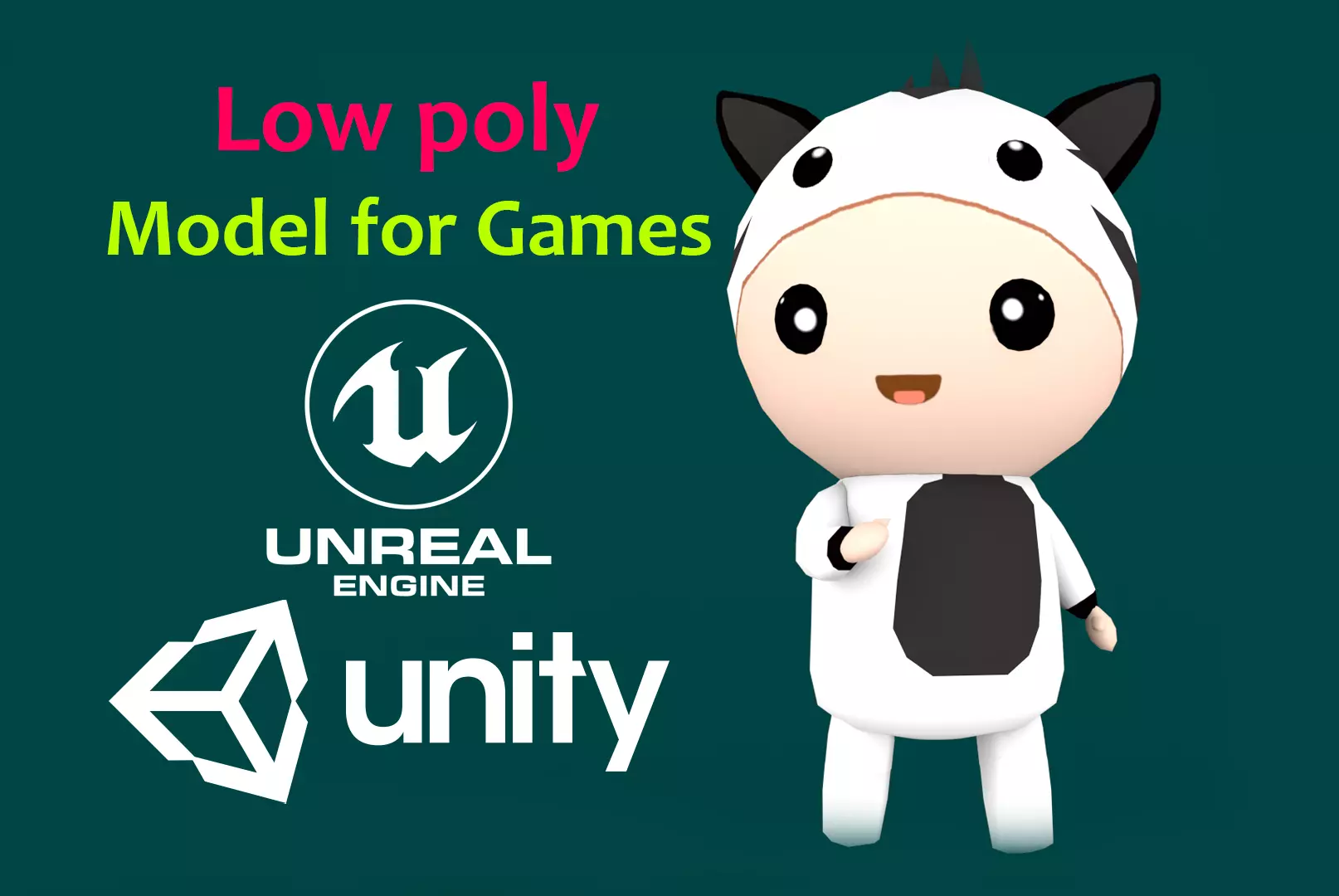 Chibi Horse Animated For Games Free low-poly 3D model