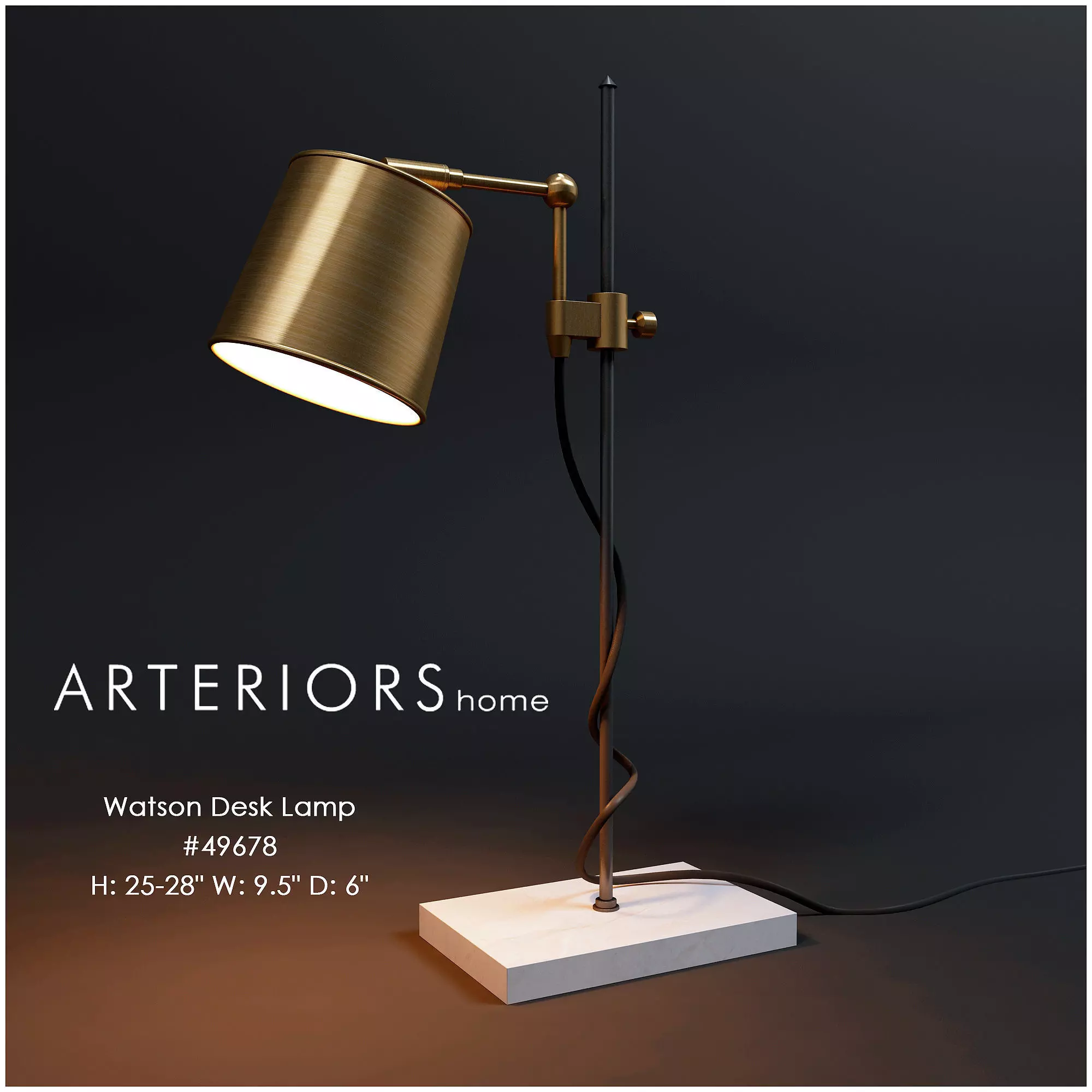 lampe table lamp with gold base Free 3D model