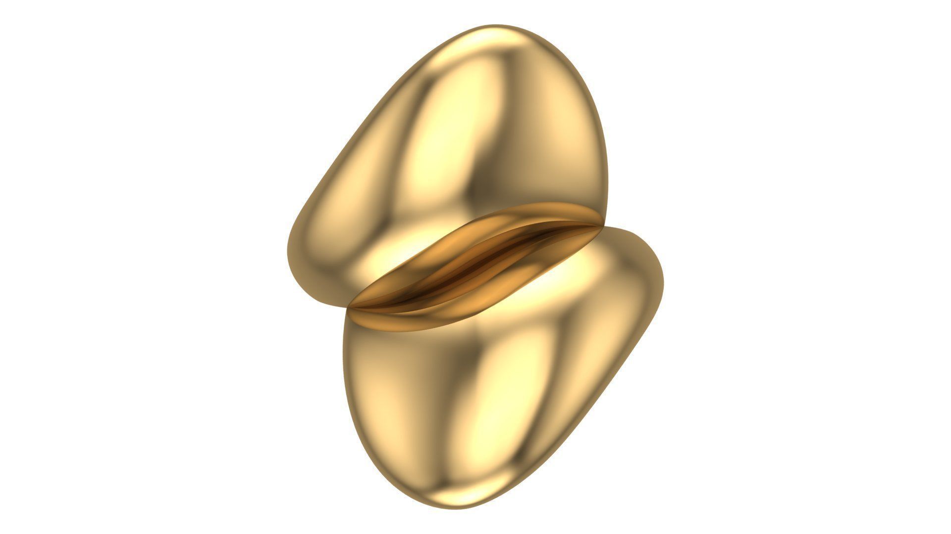 POLISHED FUSION RING-R21- 3D print model_14