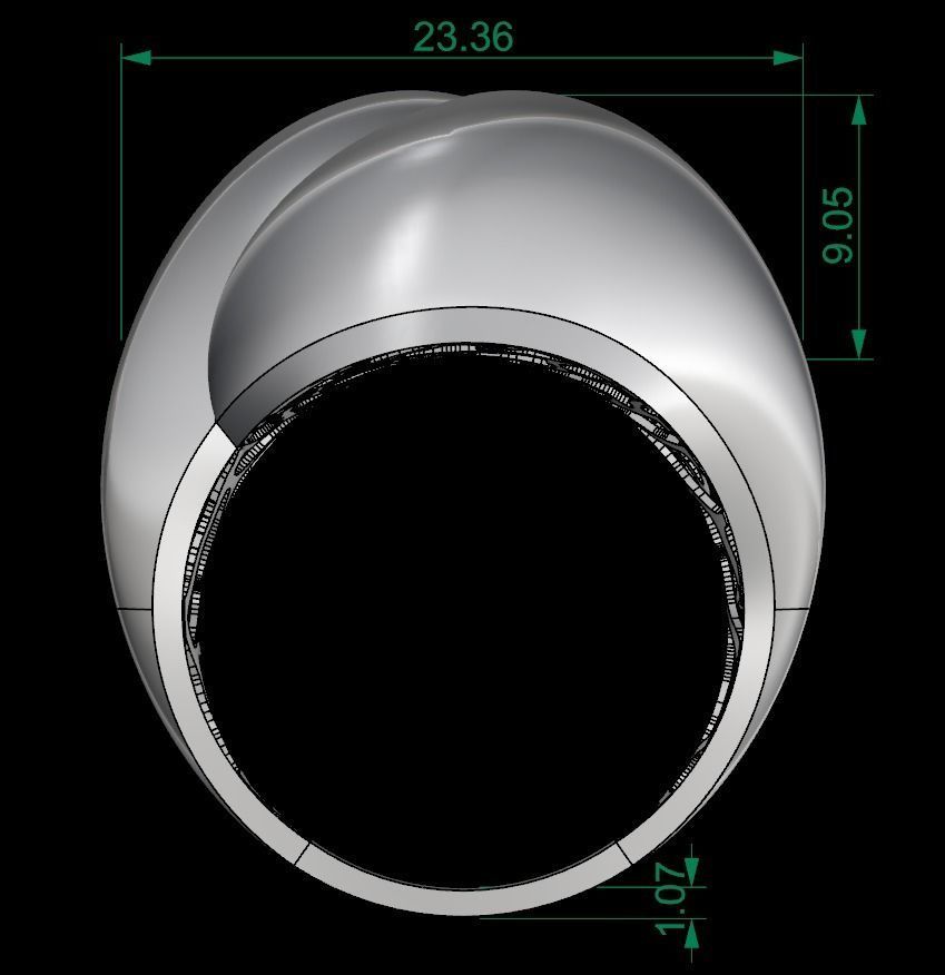 POLISHED FUSION RING-R21- 3D print model_16
