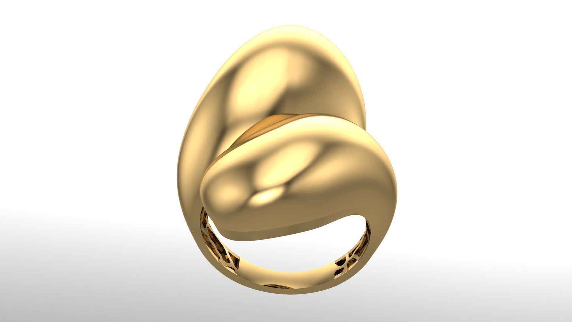 POLISHED FUSION RING-R21- 3D print model_17
