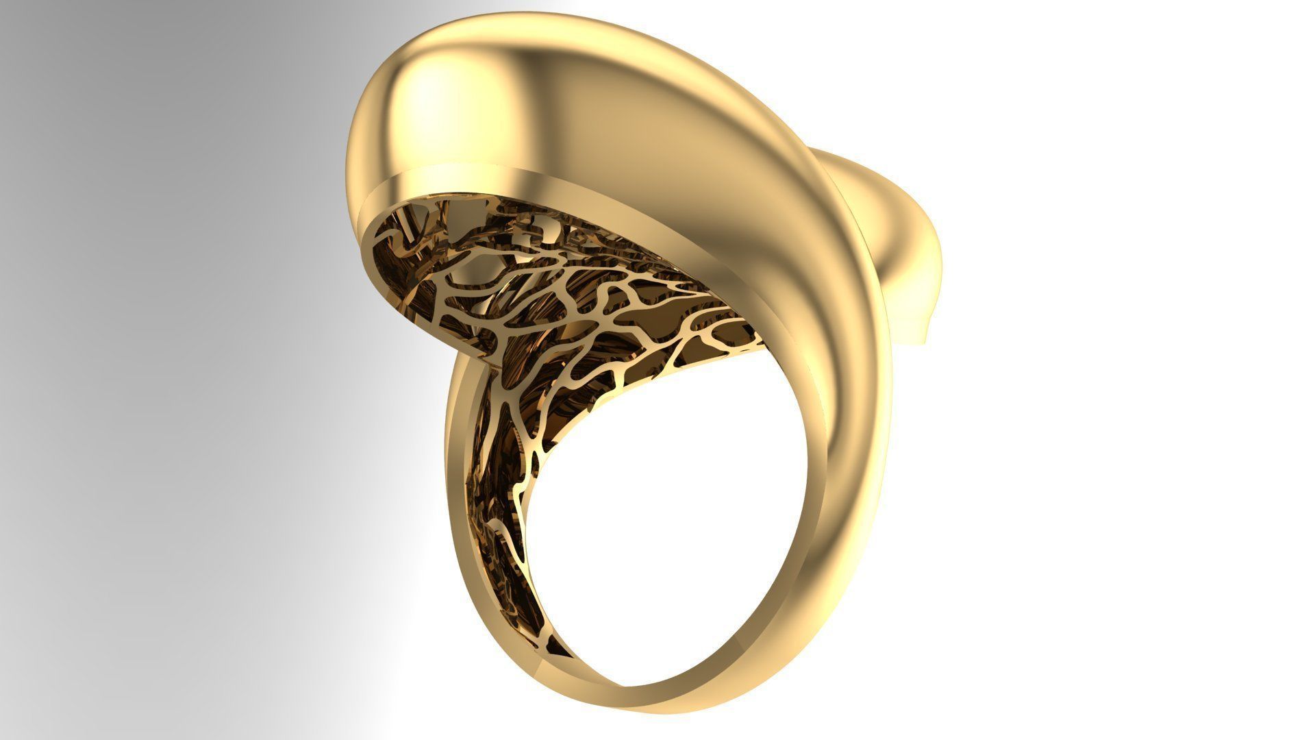 POLISHED FUSION RING-R21- 3D print model_6