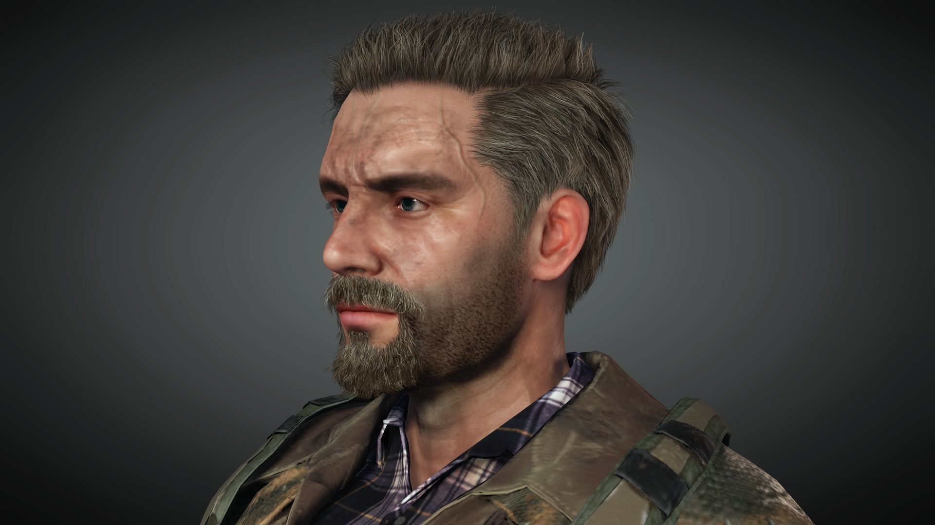 AAA Apocalypse Male Character 02 Low-poly 3D model_18