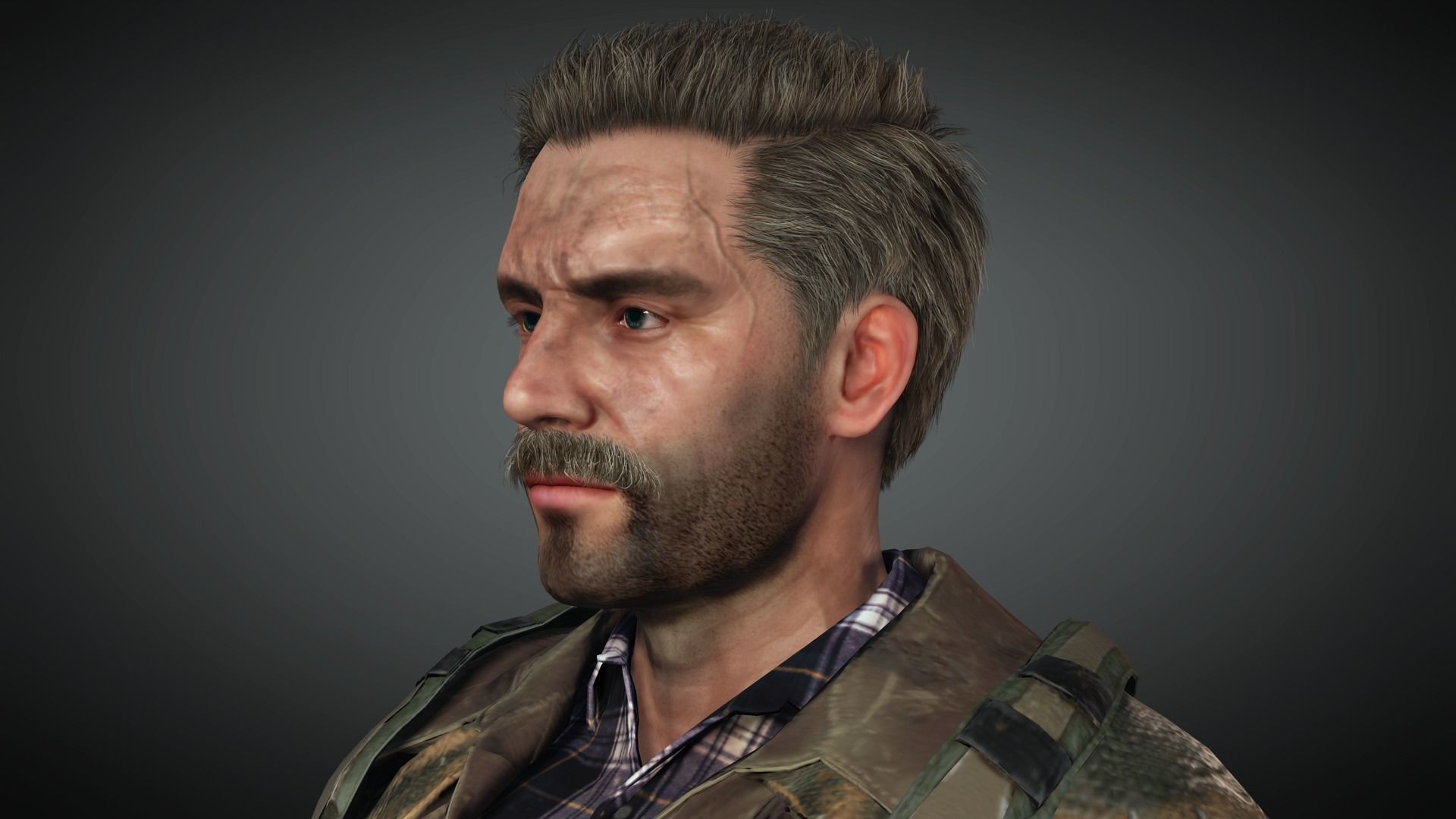 AAA Apocalypse Male Character 02 Low-poly 3D model_19