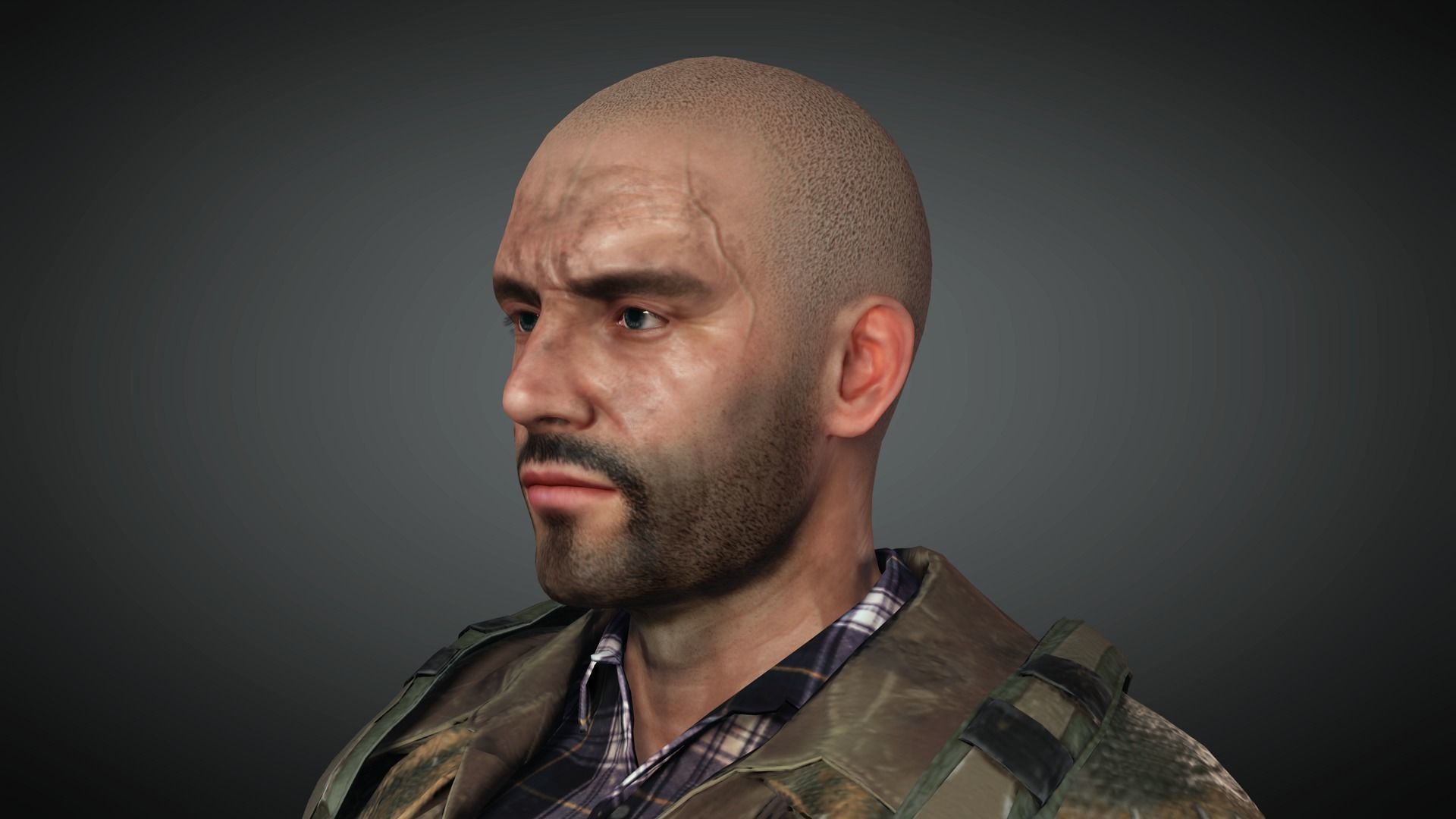 AAA Apocalypse Male Character 02 Low-poly 3D model_23