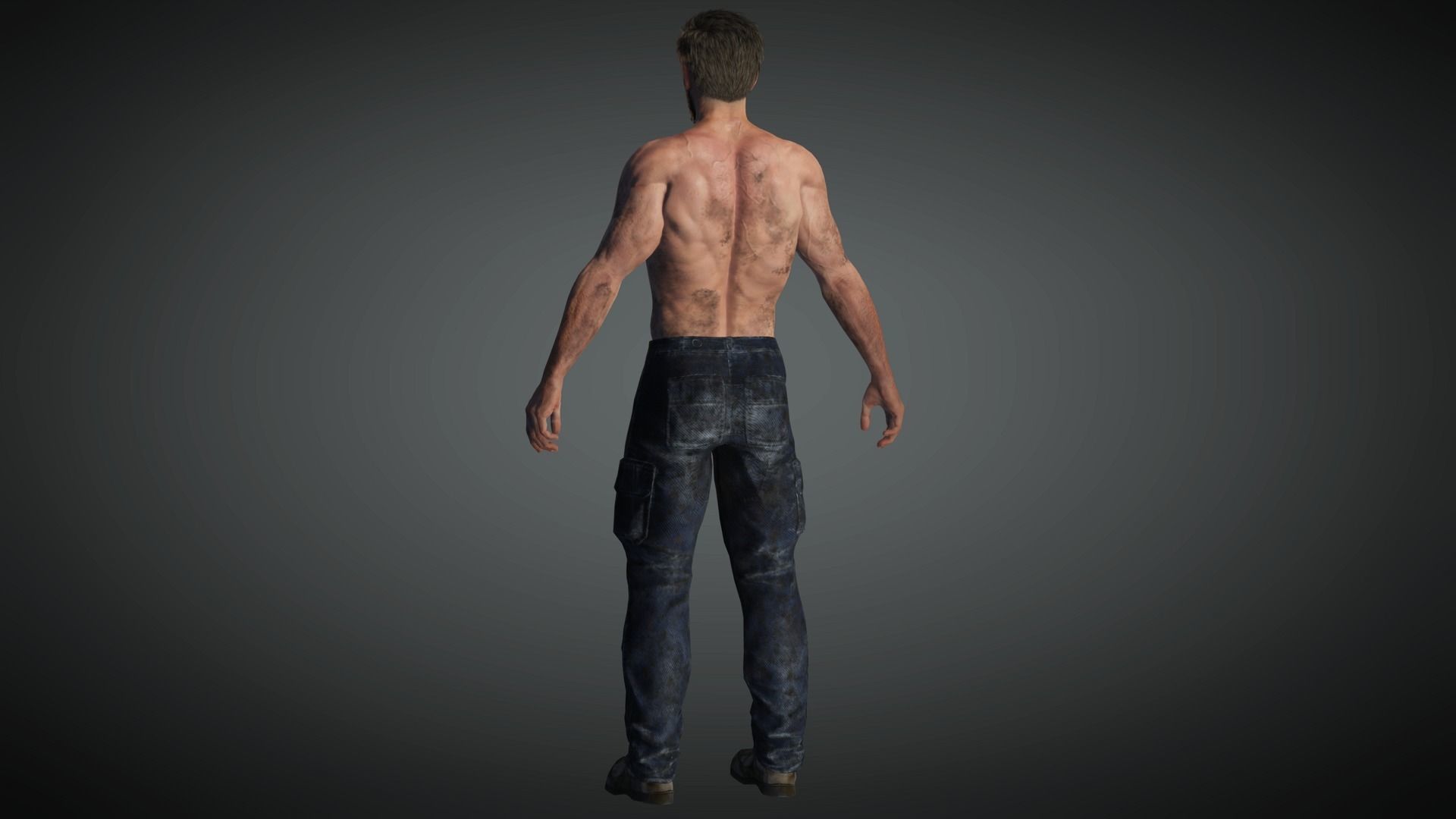 AAA Apocalypse Male Character 02 Low-poly 3D model_12