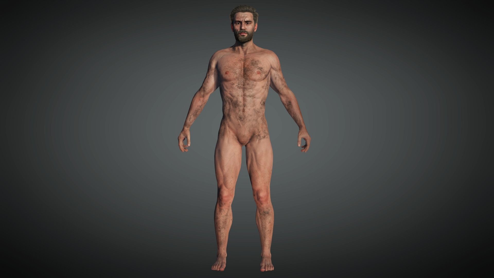 AAA Apocalypse Male Character 02 Low-poly 3D model_7