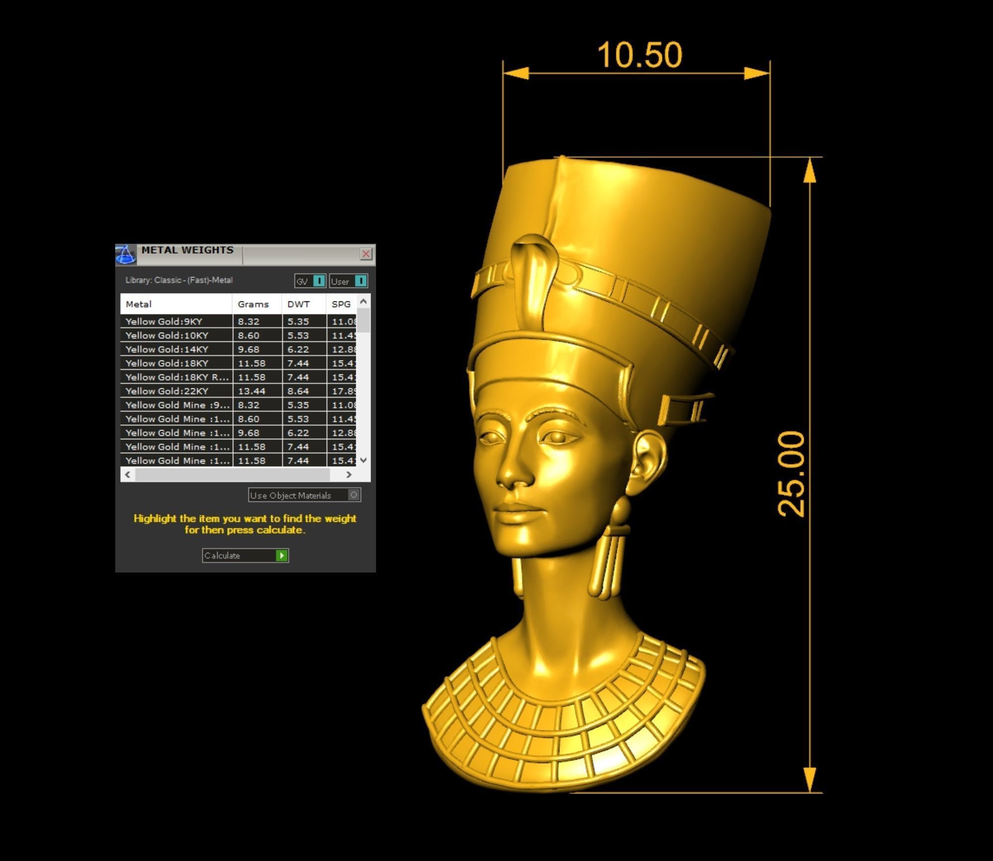 Egyptian Face  Model 3D print model_2