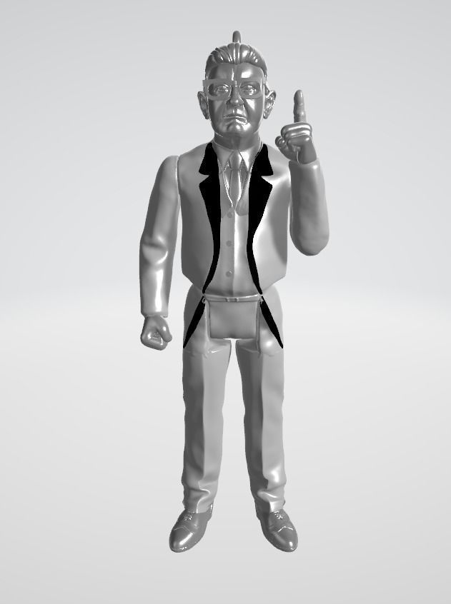 Figurine Jean Luc Melenchon decoration de noel action figure 3D print model_1