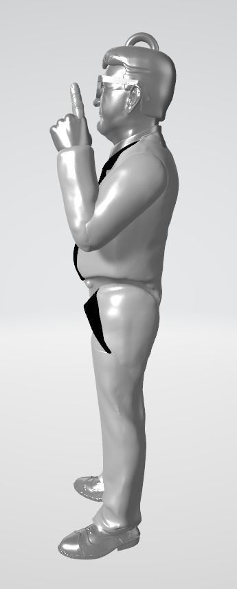 Figurine Jean Luc Melenchon decoration de noel action figure 3D print model_2