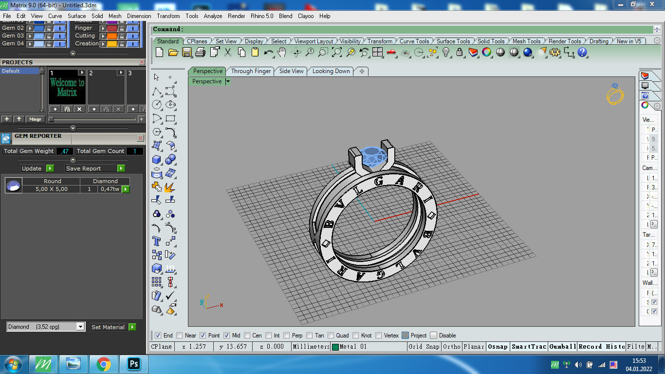 Bulgari ring 3D print model_6