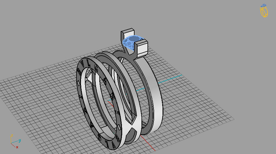 Bulgari ring 3D print model_15