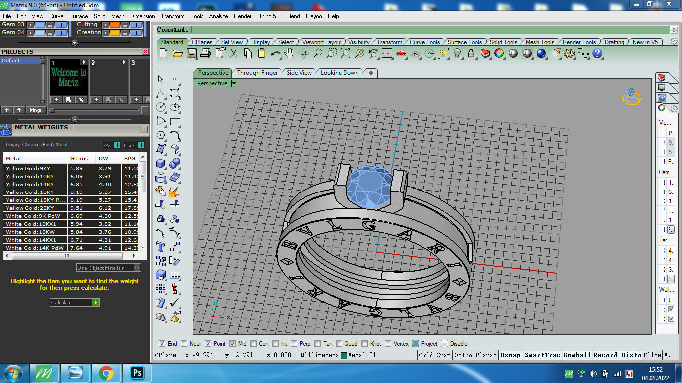 Bulgari ring 3D print model_5