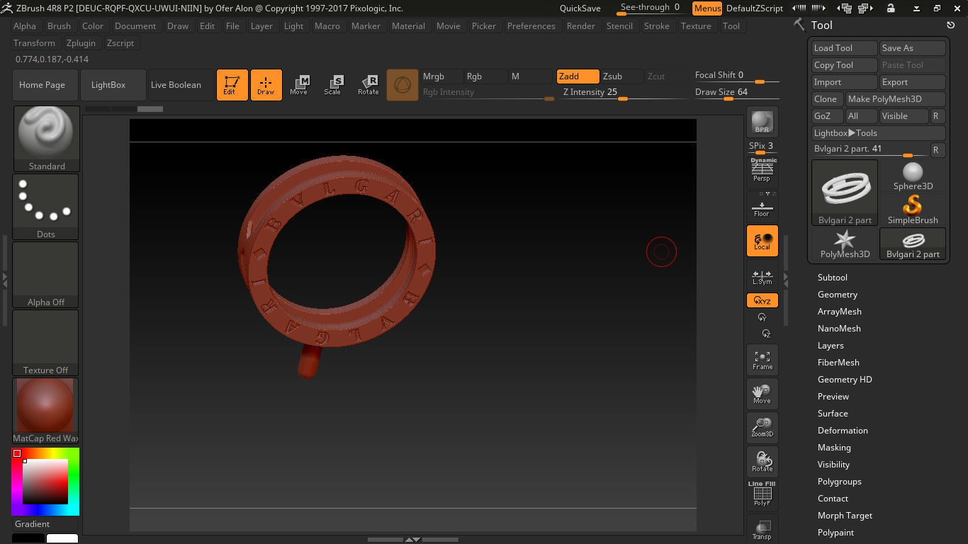 Bulgari ring 3D print model_10