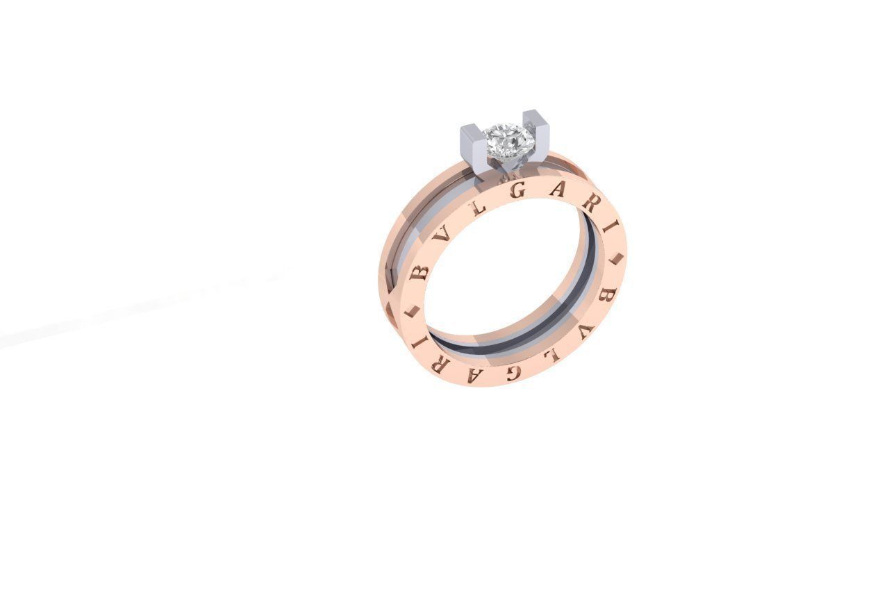 Bulgari ring 3D print model_2