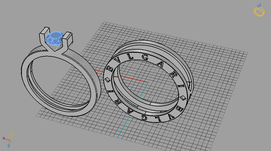 Bulgari ring 3D print model_4