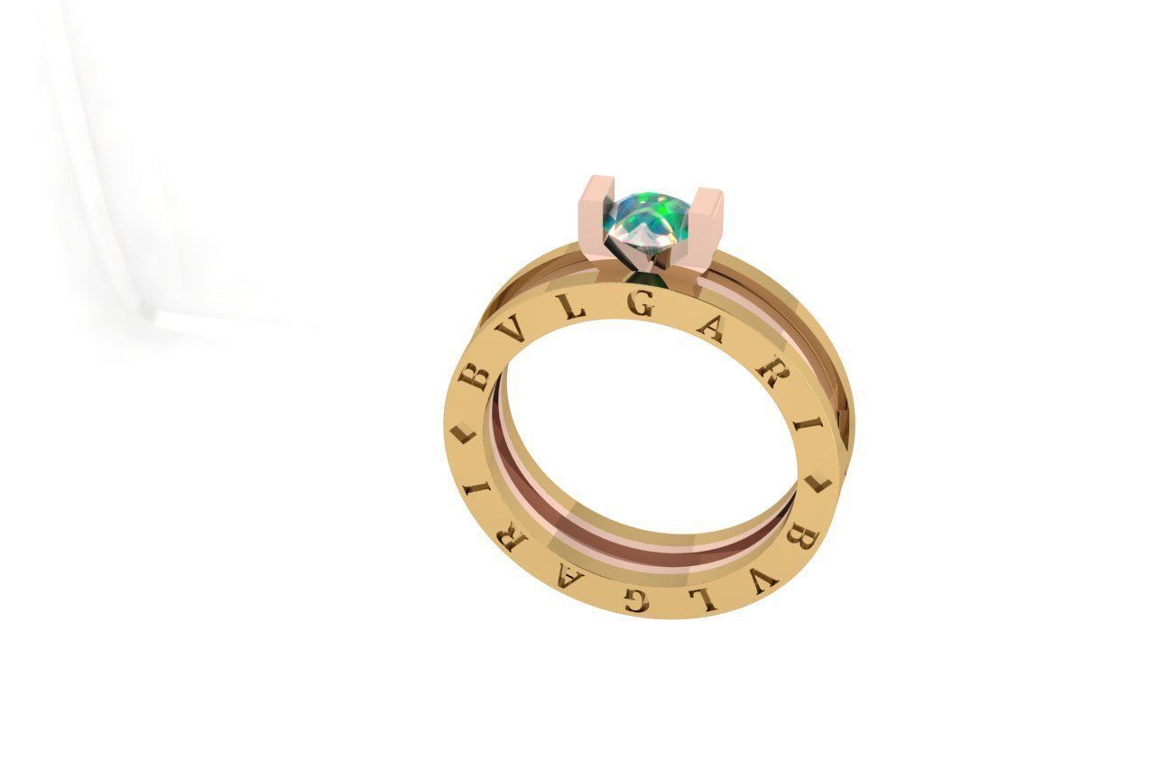 Bulgari ring 3D print model_11