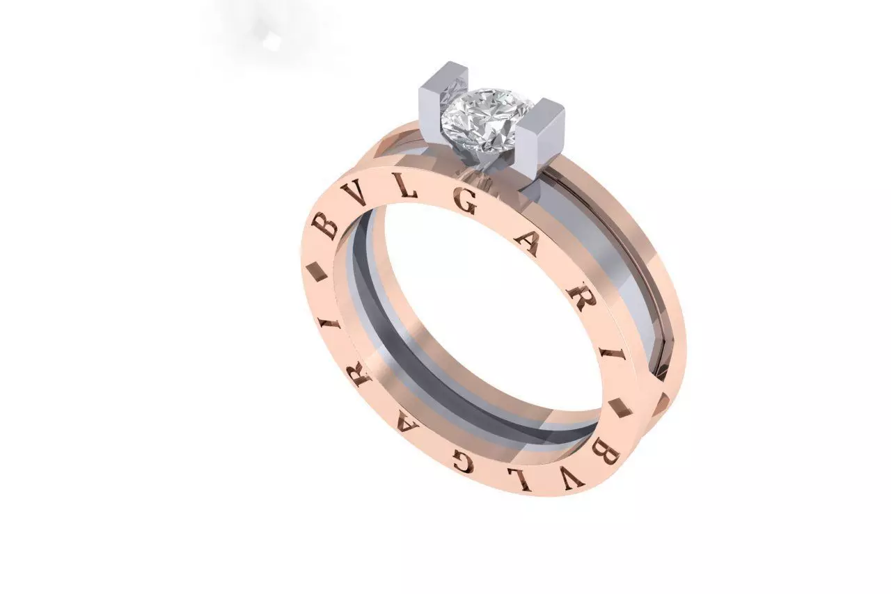 Bulgari ring 3D print model_0