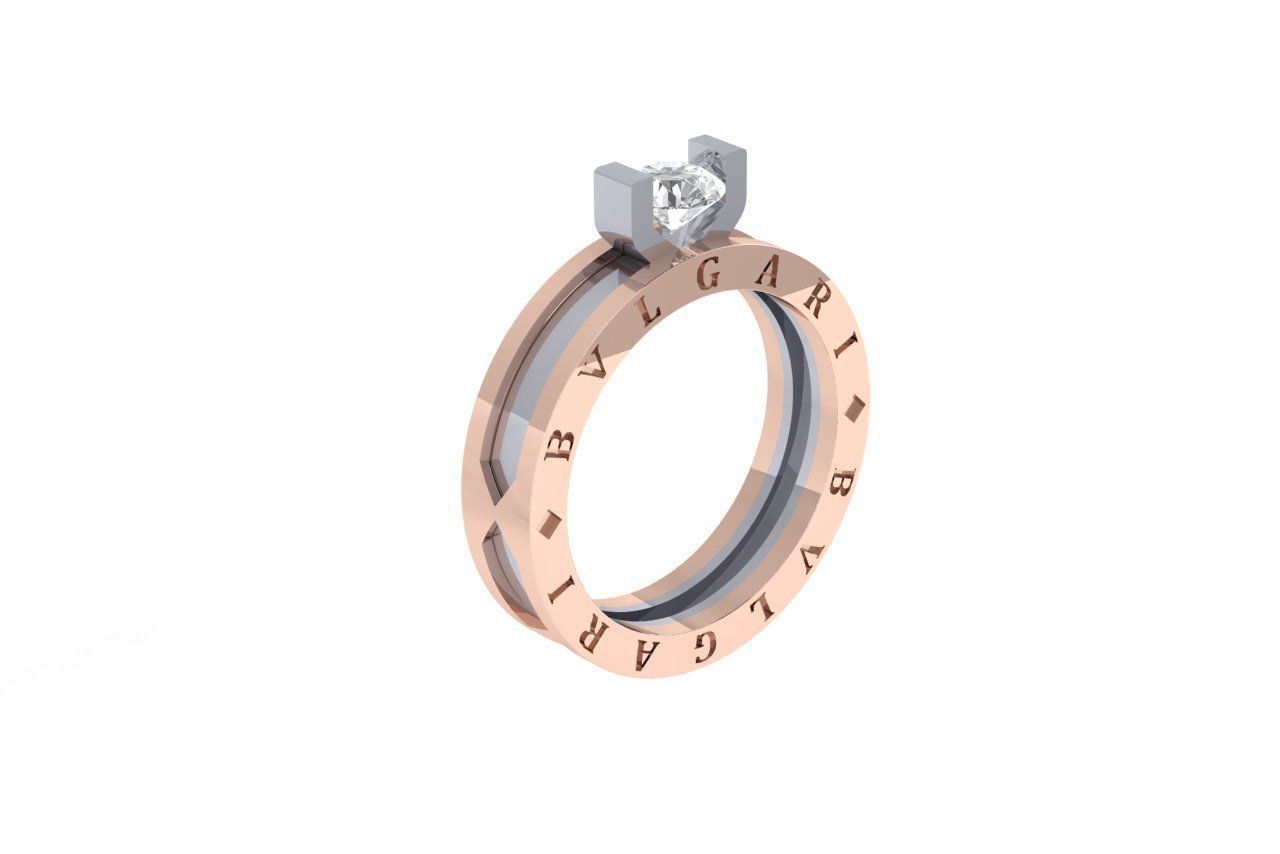 Bulgari ring 3D print model_3