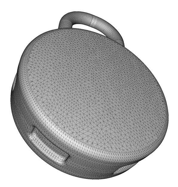 Classic Metallic Lock Low-poly 3D model_4