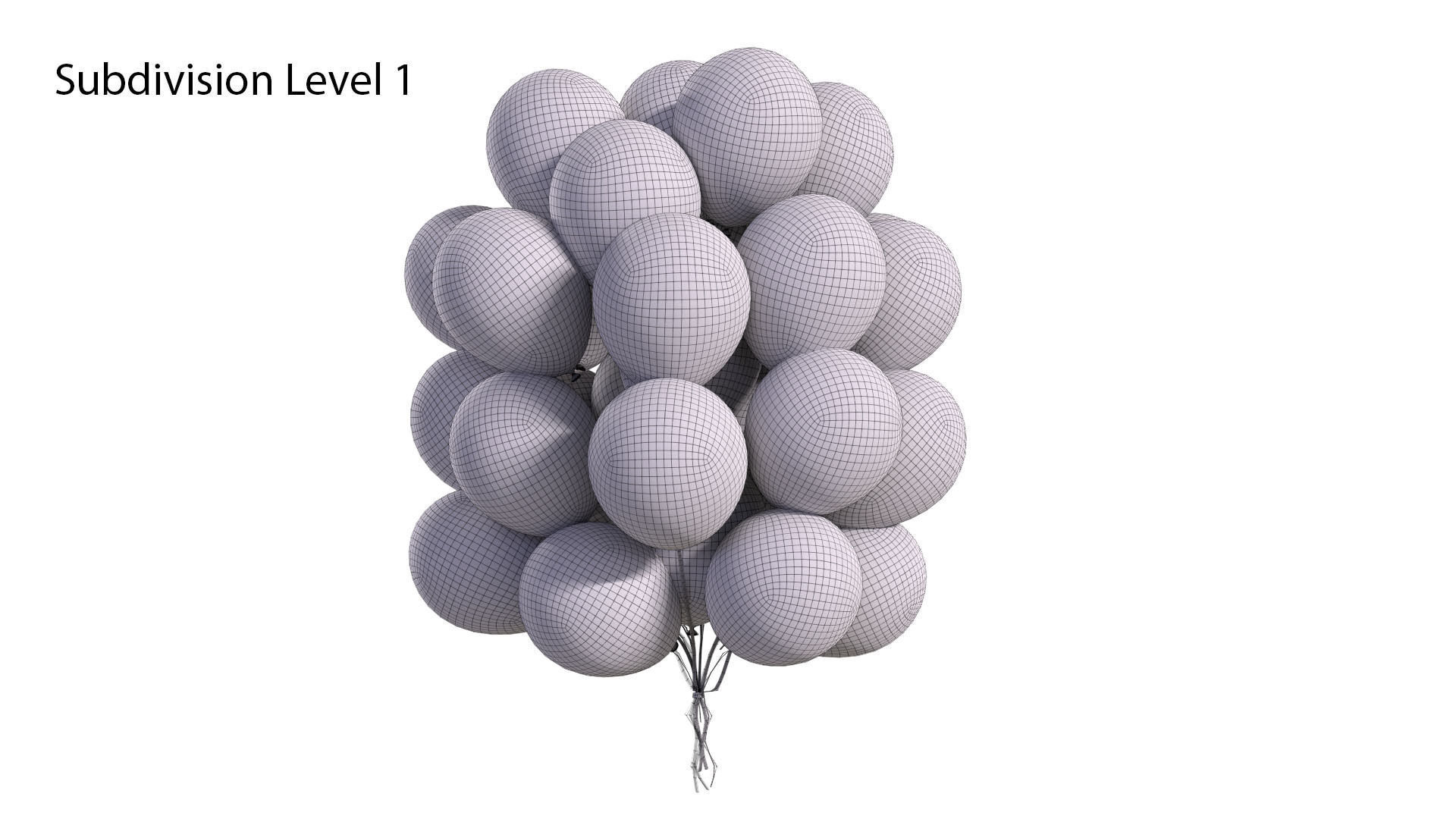 Baloons colorful balloons 3D model_11