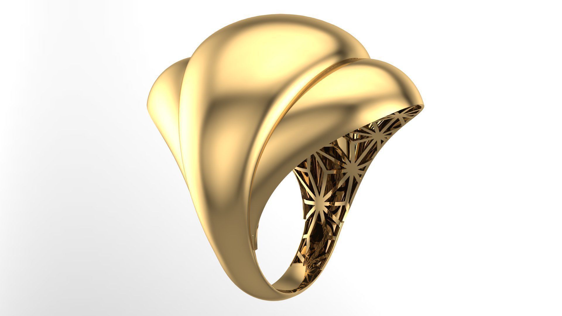 POLISHED FUSION RING-R24- 3D print model_15