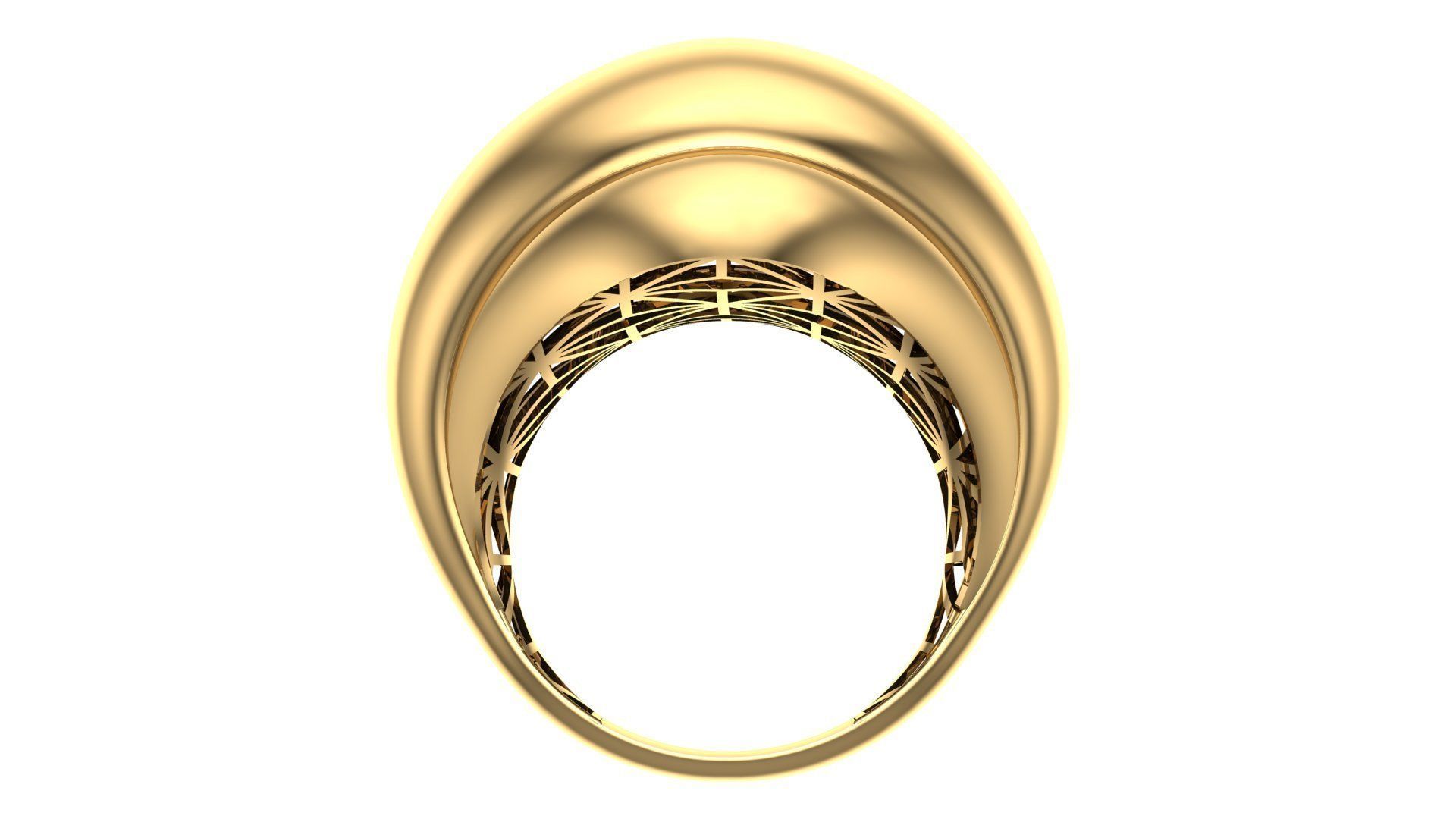 POLISHED FUSION RING-R24- 3D print model_6