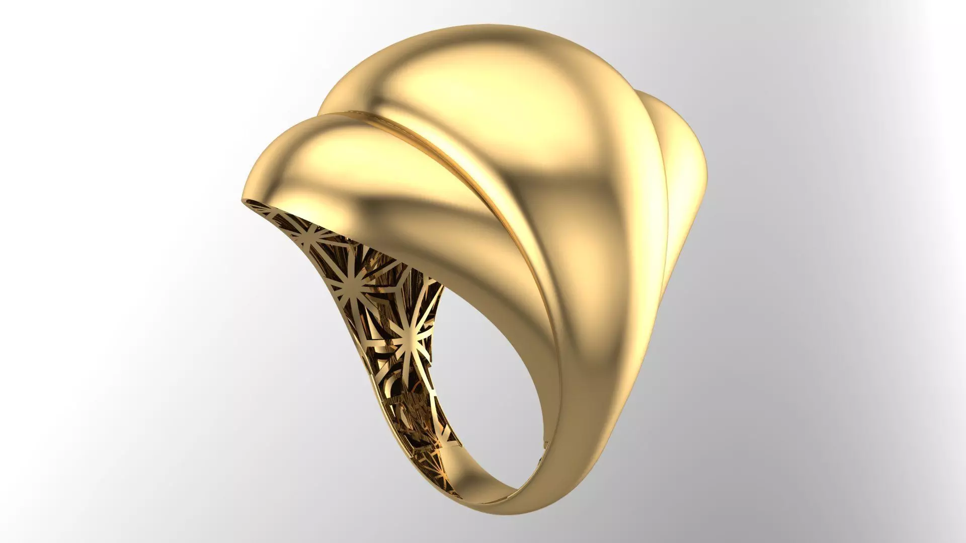 POLISHED FUSION RING-R24- 3D print model_0