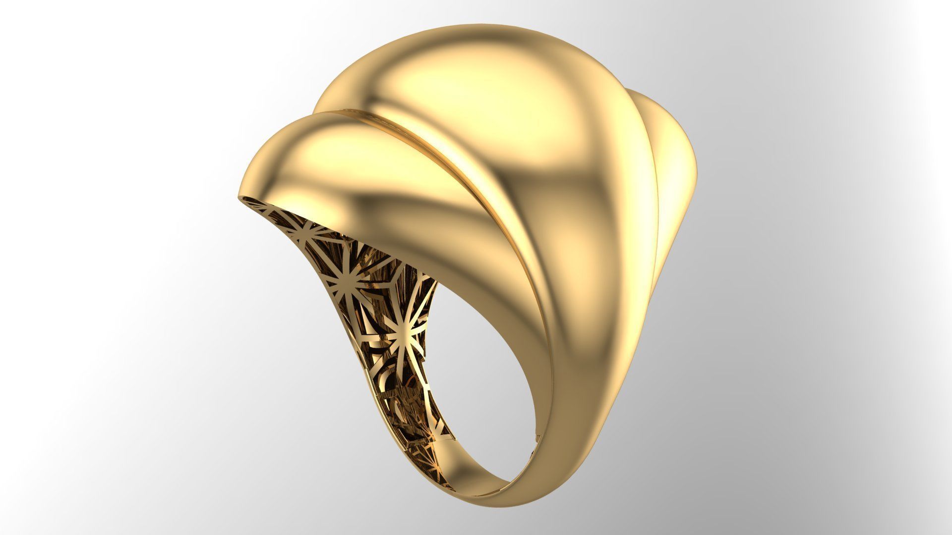 POLISHED FUSION RING-R24- 3D print model_2