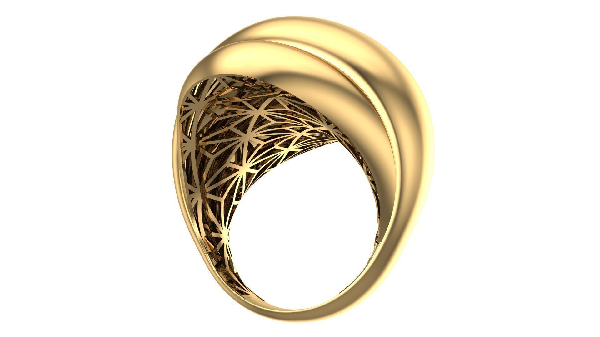 POLISHED FUSION RING-R24- 3D print model_13