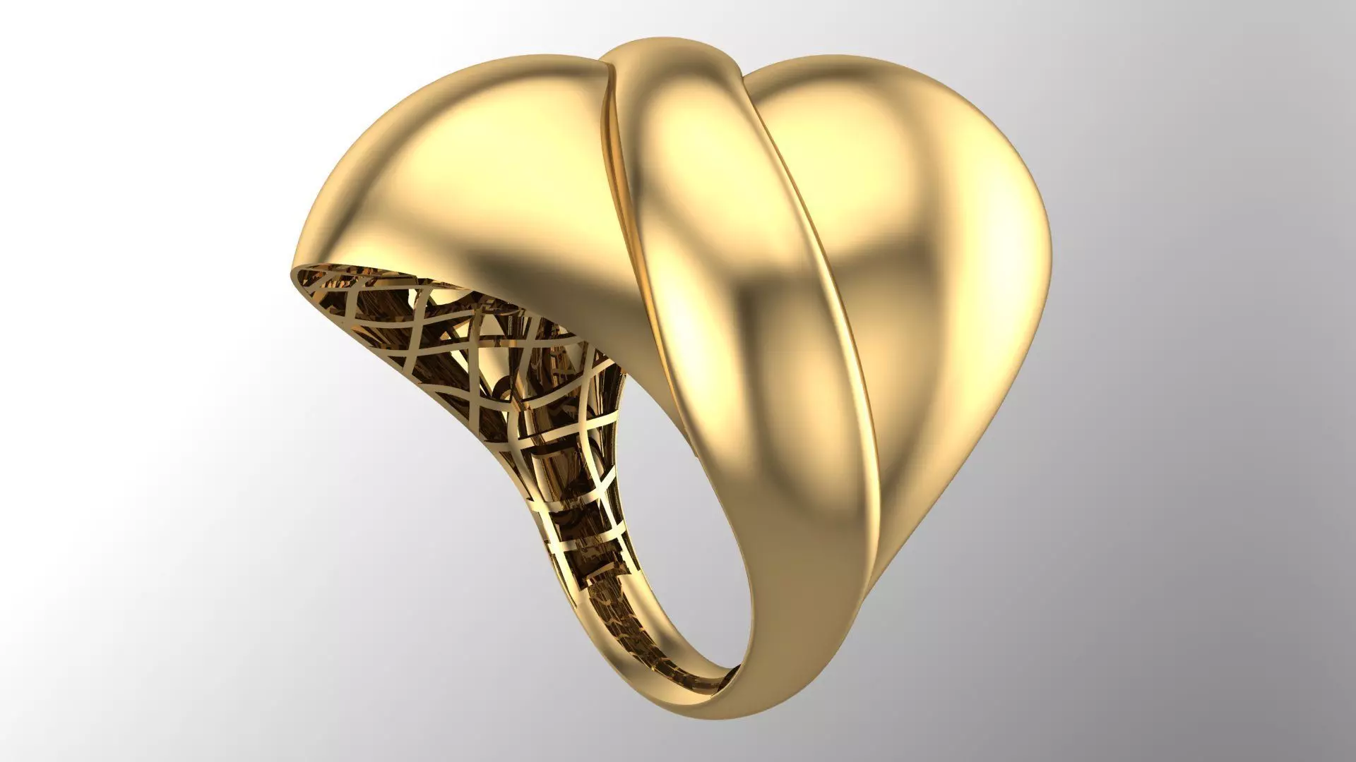 POLISHED FUSION RING-R25- 3D print model