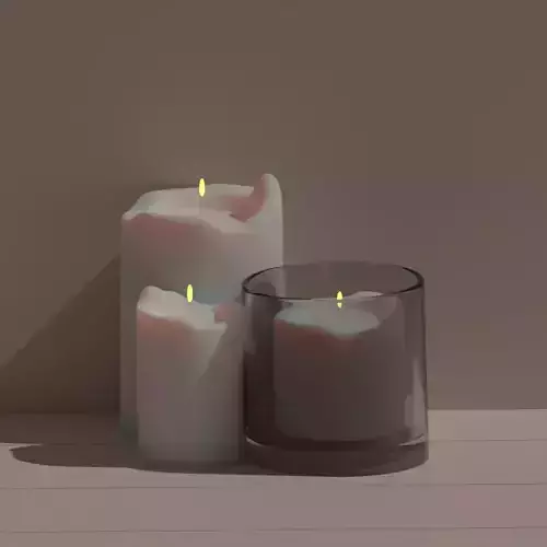 Burning candels 3d models