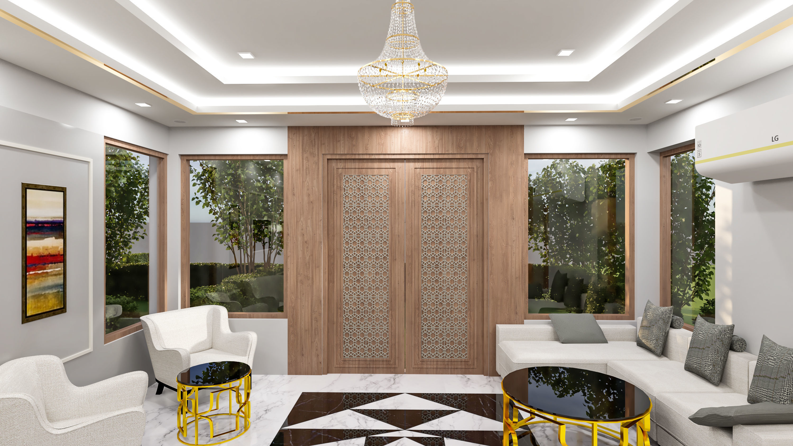 OFFICE RECEPTIONHOTEL RECEPTION Low-poly 3D model_5