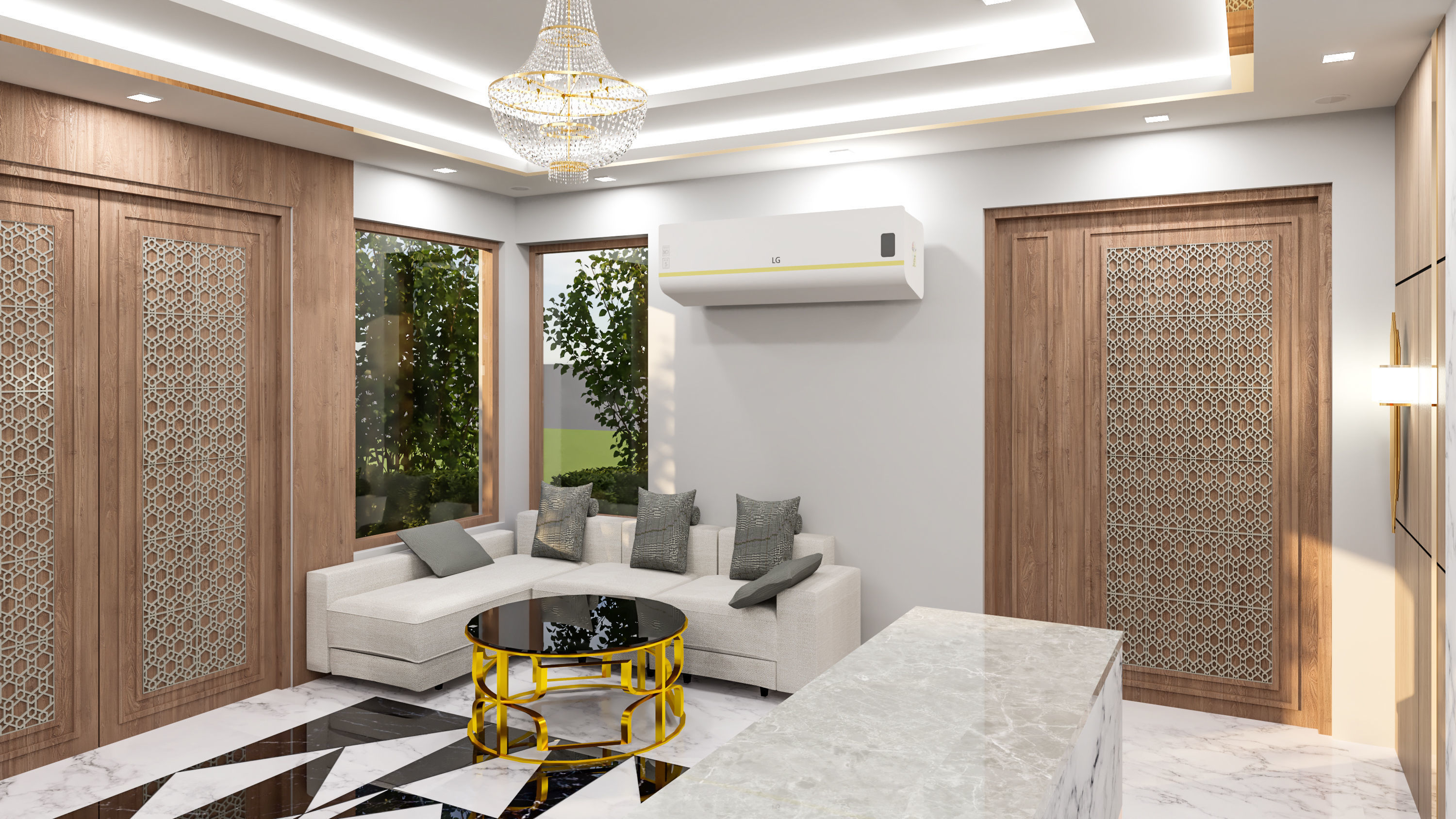 OFFICE RECEPTIONHOTEL RECEPTION Low-poly 3D model_6