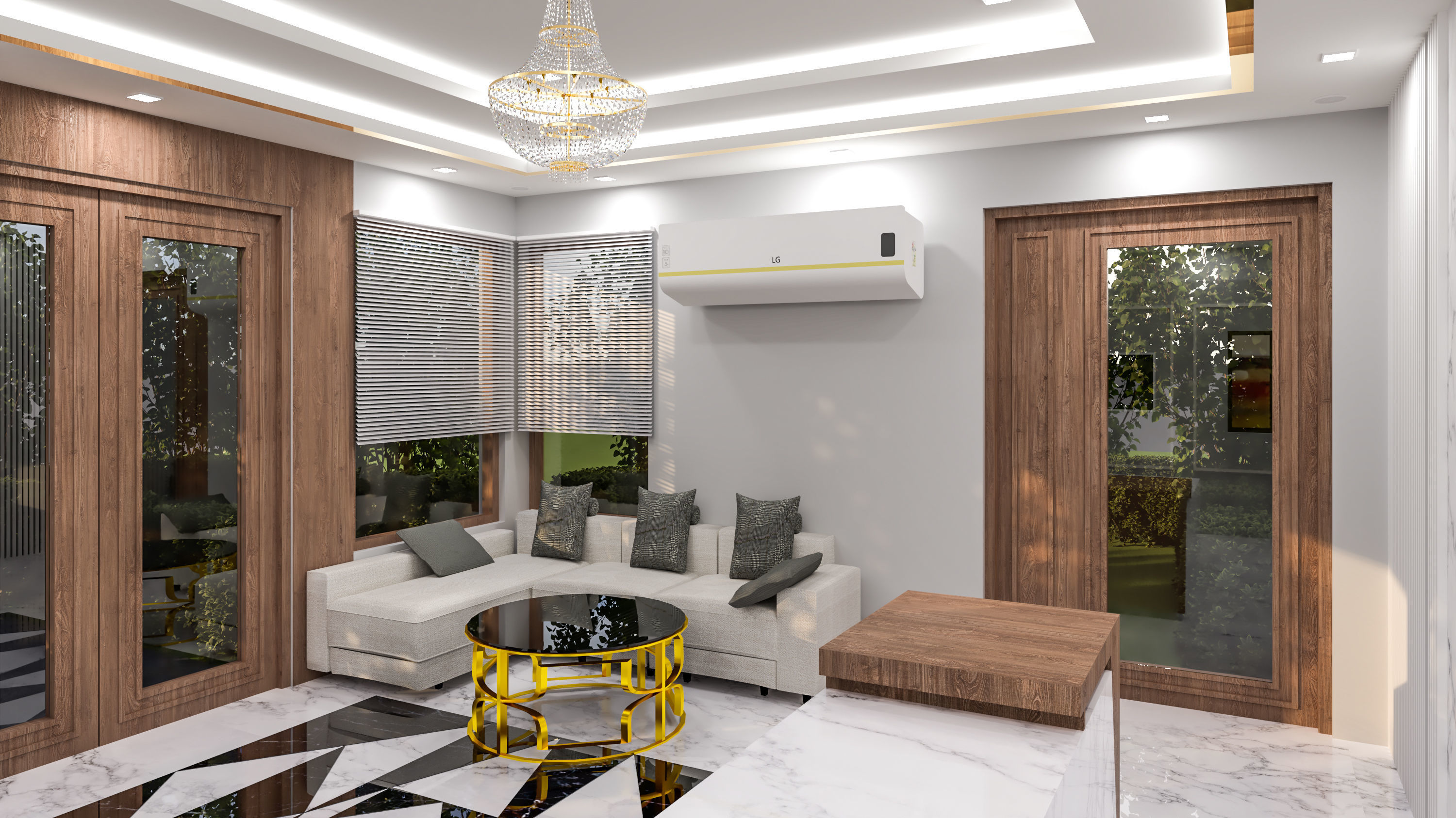 OFFICE RECEPTIONHOTEL RECEPTION Low-poly 3D model_2