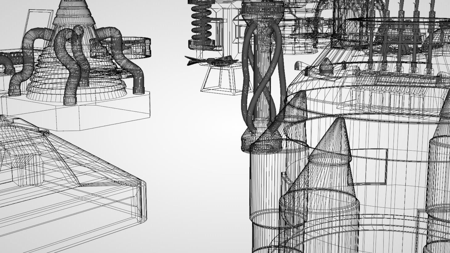 KitBash Hard Surface Sci-fi  Greeble tech 3D models Vol 1 2022 3D model_12