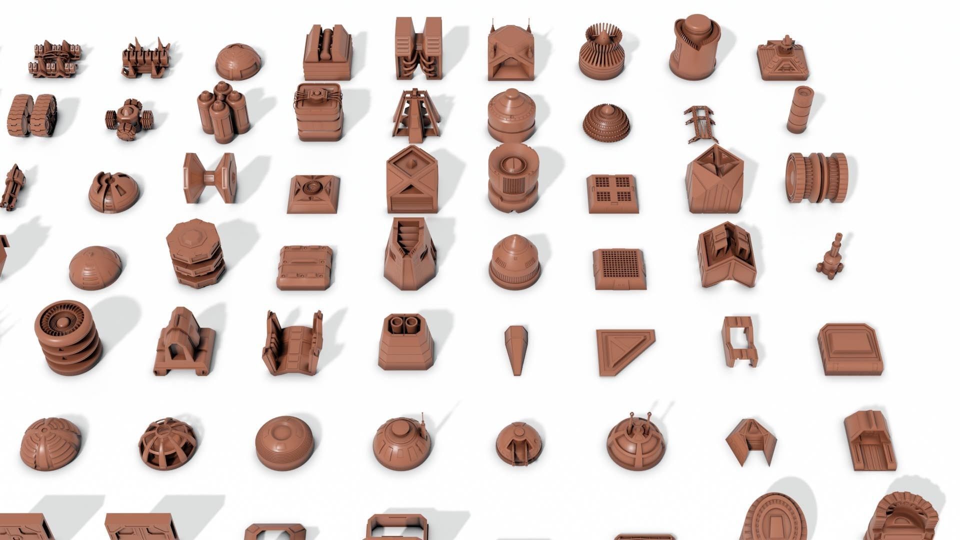 KitBash Hard Surface Sci-fi  Greeble tech 3D models Vol 1 2022 3D model_11