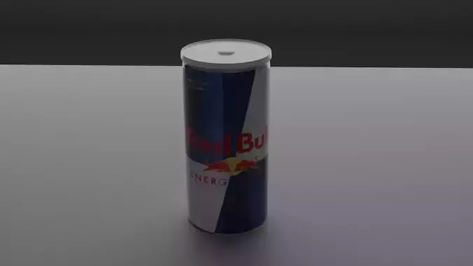 High Quality 3D Modeling Of a RedBull Can