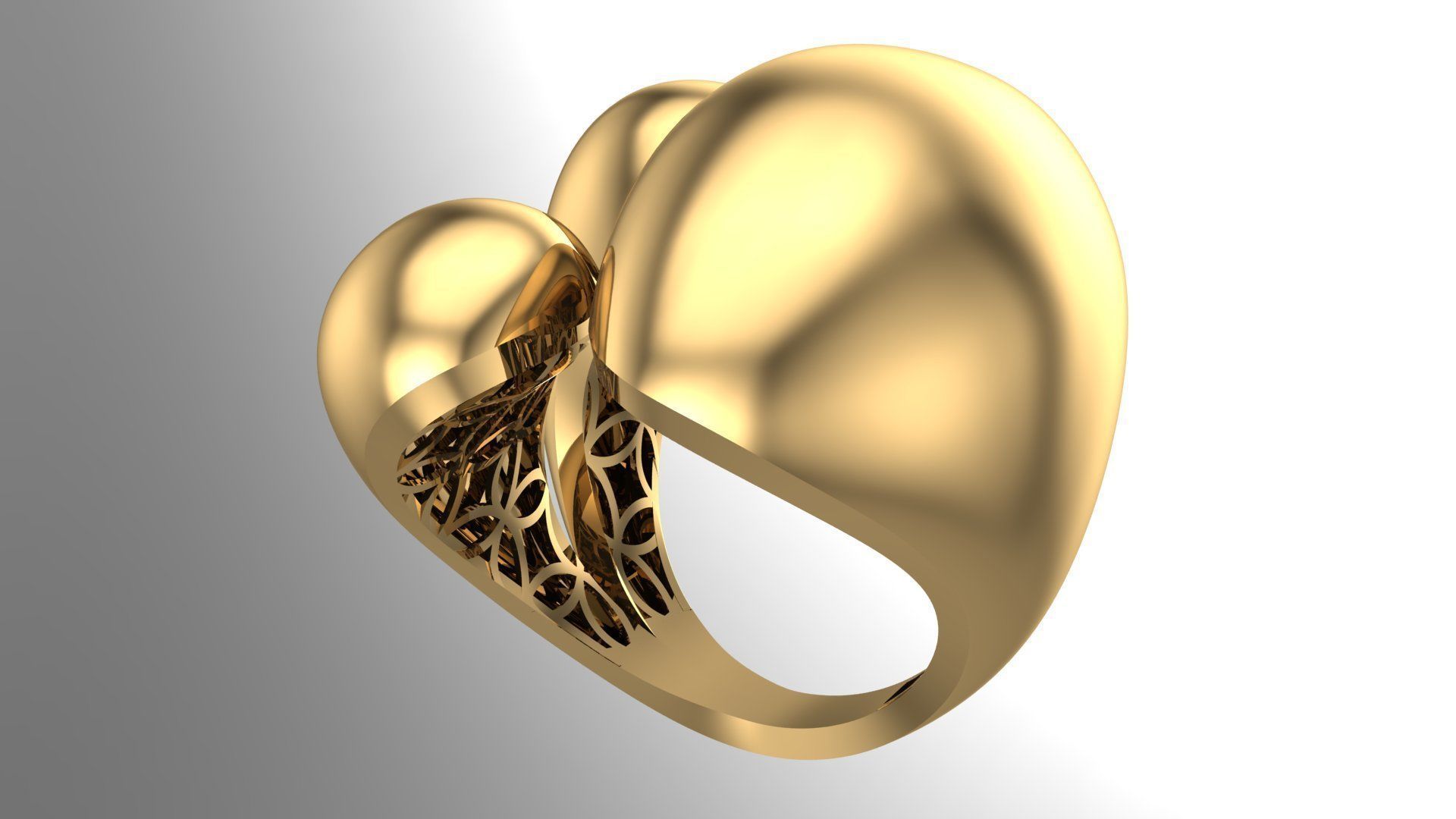 25 PCS POLISHED FUSION RING 3D print model_116
